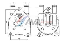 Chladič oleje, automatická převodovka AVA Clever Choice PE3432