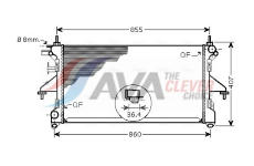 Chladič, chlazení motoru AVA QUALITY COOLING PEA2304