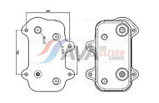 Olejový chladič, motorový olej AVA Clever Choice PR3102