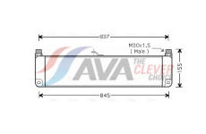 Olejový chladič, motorový olej AVA Clever Choice RE3027