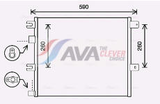 Kondenzátor, klimatizace AVA QUALITY COOLING RE5124