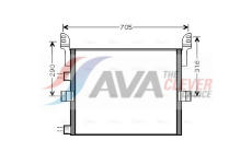 Kondenzátor, klimatizace AVA QUALITY COOLING REA5054