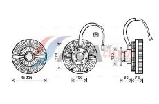 Spojka, větrák chladiče AVA QUALITY COOLING REC101