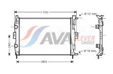 Chladič, chlazení motoru AVA Clever Choice RT2306