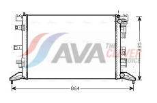 Chladič, chlazení motoru AVA Clever Choice RT2425