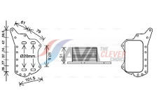 Olejový chladič, motorový olej AVA Clever Choice RT3638