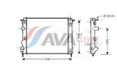 Chladič, chlazení motoru AVA Clever Choice RTA2272
