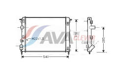 Chladič, chlazení motoru AVA Clever Choice RTA2302