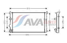 Chladič motora AVA QUALITY COOLING RTA2322