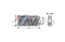 Výměník tepla, vnitřní vytápění AVA Clever Choice RTA6457