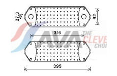 Olejový chladič, motorový olej AVA Clever Choice SC3044