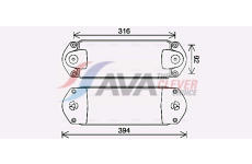 Olejový chladič, motorový olej AVA QUALITY COOLING SC3050