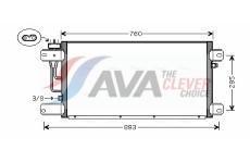 Kondenzátor, klimatizace AVA QUALITY COOLING SC5019