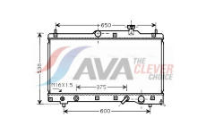 Chladič, chlazení motoru AVA Clever Choice TO2336