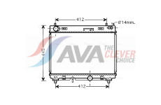 Chladič, chlazení motoru AVA Clever Choice TO2358