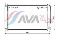 Chladič, chlazení motoru AVA Clever Choice TO2608