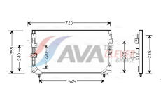 Kondenzátor, klimatizace AVA Clever Choice TO5225