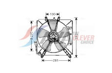 Větrák, chlazení motoru AVA Clever Choice TO7512