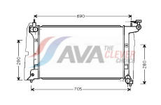 Chladič, chlazení motoru AVA Clever Choice TOA2289
