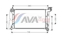 Chladič, chlazení motoru AVA Clever Choice TOA2290