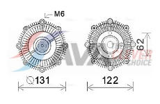 Spojka, větrák chladiče AVA Clever Choice TOC589