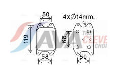Olejový chladič, motorový olej AVA Clever Choice VN3394