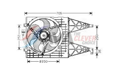 Větrák, chlazení motoru AVA Clever Choice VN7507