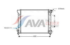 Chladič, chlazení motoru AVA Clever Choice VNA2040