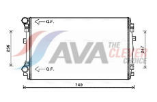 Chladič, chlazení motoru AVA Clever Choice VNA2338