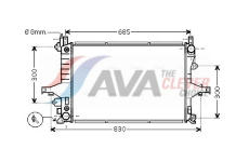Chladič, chlazení motoru AVA Clever Choice VO2117