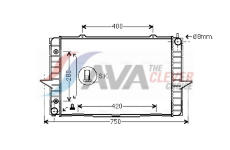 Chladič, chlazení motoru AVA Clever Choice VO2118