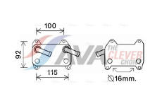 Olejový chladič, motorový olej AVA Clever Choice VO3155