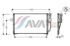Kondenzátor, klimatizace AVA Clever Choice VO5128