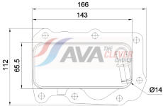 Olejový chladič, motorový olej AVA Clever Choice AU3367