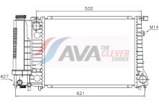 Chladič, chlazení motoru AVA Clever Choice BW2101