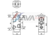 Expanzní ventil, klimatizace AVA Clever Choice VL1178