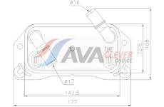 Olejový chladič, motorový olej AVA Clever Choice VO3313