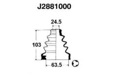 Sada měchů, hnací hřídel NIPPARTS J2881000