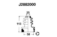 Sada měchů, hnací hřídel NIPPARTS J2882000