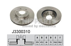 Brzdový kotouč NIPPARTS J3300310