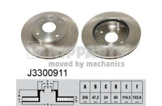 Brzdový kotouč NIPPARTS J3300911