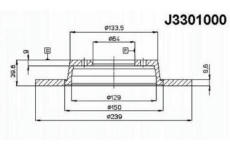 Brzdový kotouč NIPPARTS J3301000