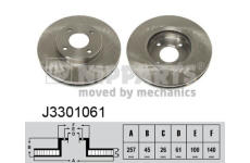 Brzdový kotouč NIPPARTS J3301061