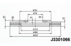 Brzdový kotouč NIPPARTS J3301066
