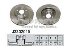 Brzdový kotouč NIPPARTS J3302015