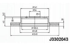 Brzdový kotouč NIPPARTS J3302043