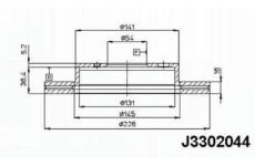 Brzdový kotouč NIPPARTS J3302044