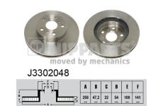Brzdový kotouč NIPPARTS J3302048