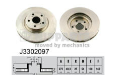 Brzdový kotouč NIPPARTS J3302097