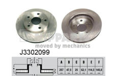 Brzdový kotouč NIPPARTS J3302099